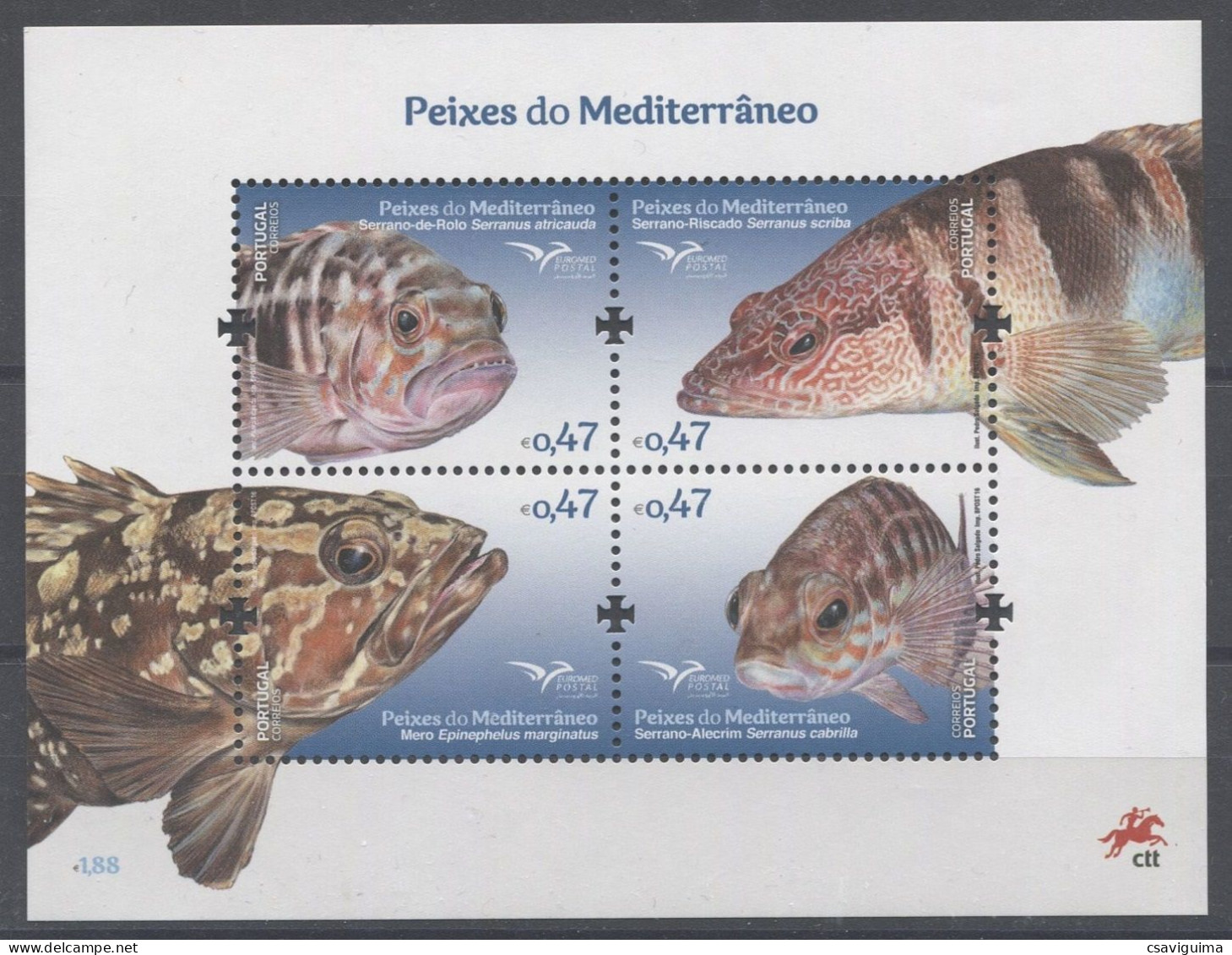 Portugal - 2016 - Fish - Yv 4131/34 - Fische