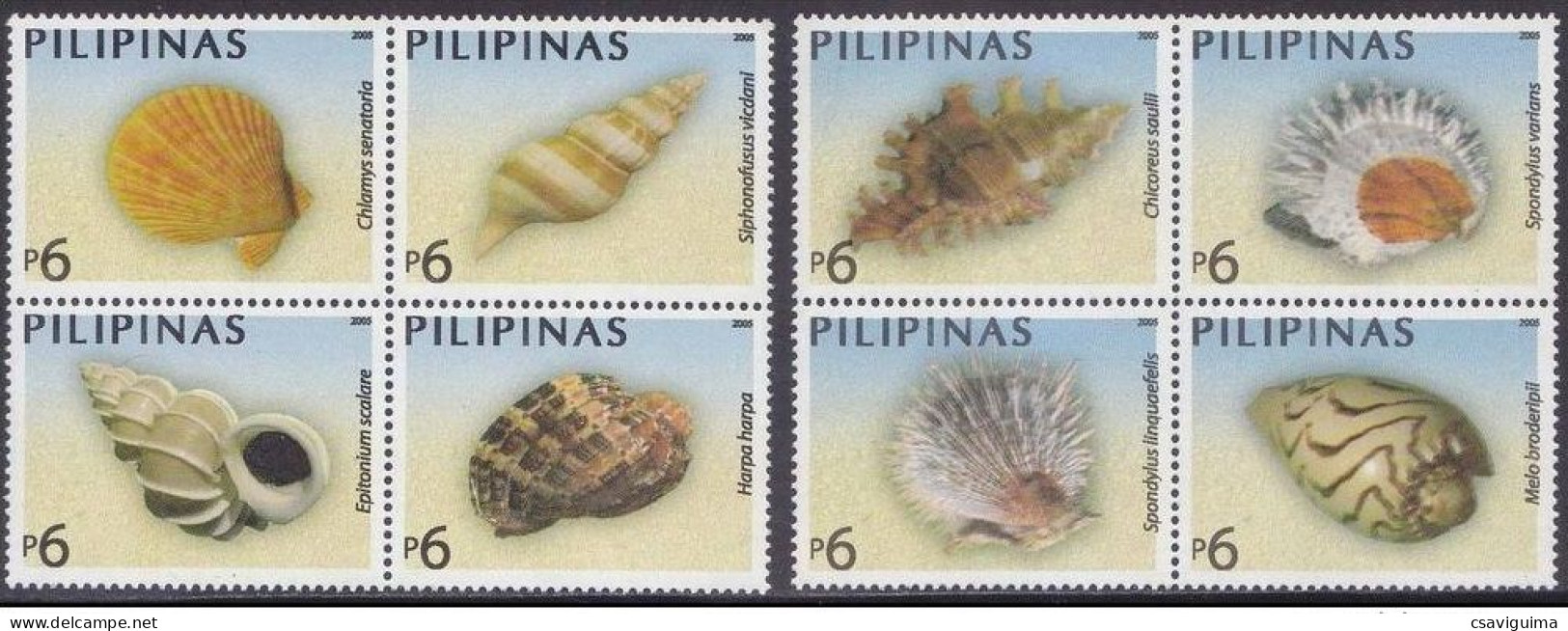 Philippines - 2005 - Shell - Yv 2956/63 - Conchiglie
