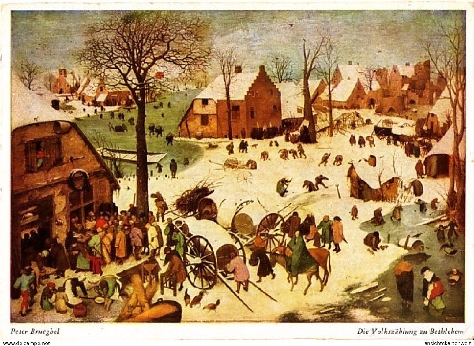 Peter Breughel Volkszählung Zu Bethlehem Gl1954 #49.720 - Malerei & Gemälde