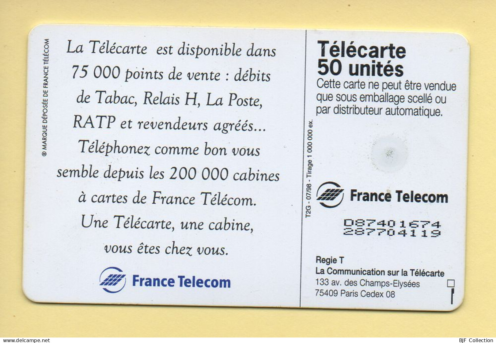 Télécarte 1998 : Le Requin / Cabines / 50 Unités (voir Puce Et Numéro Au Dos) - 1998