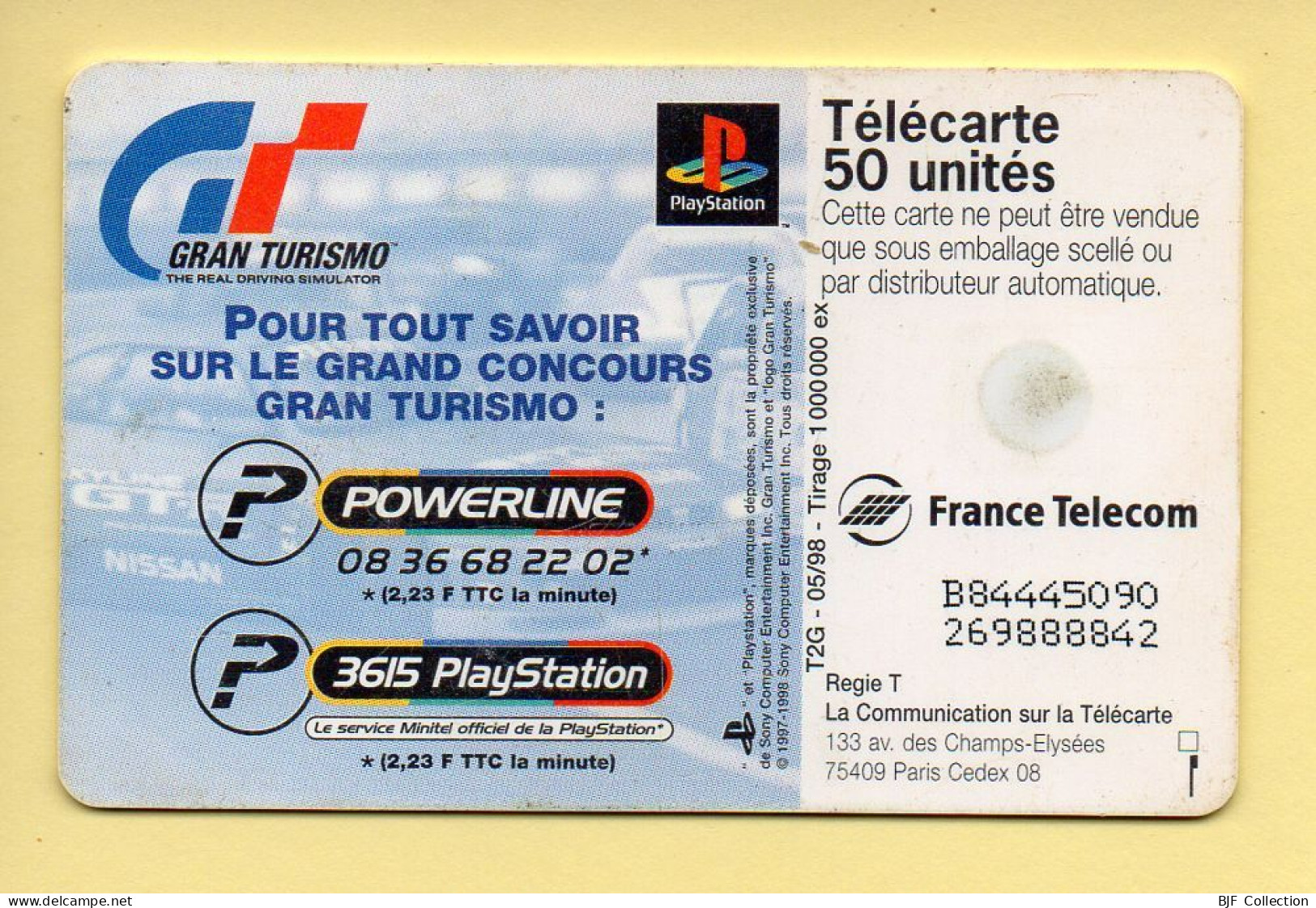 Télécarte 1998 : Playstation / Chrysler Viper / 50 Unités (voir Puce Et Numéro Au Dos) - 1998