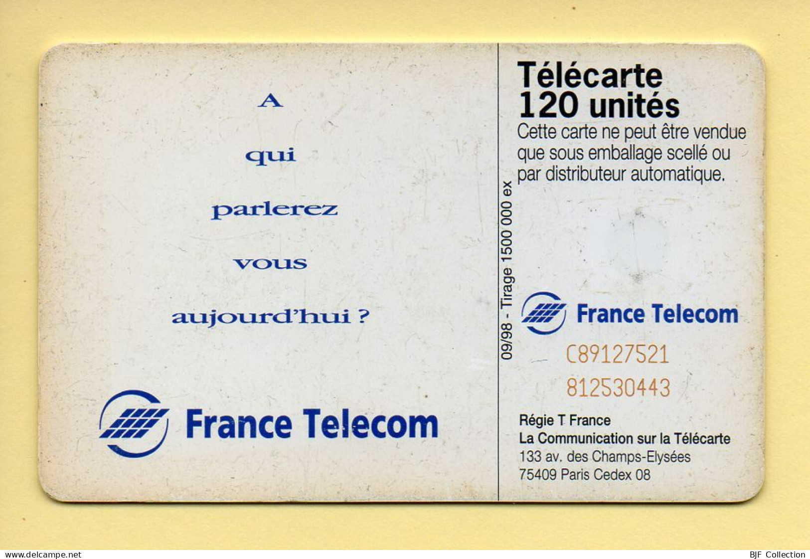 Télécarte 1998 : Publi Hommes Bus / 120 Unités (voir Puce Et Numéro Au Dos) - 1998