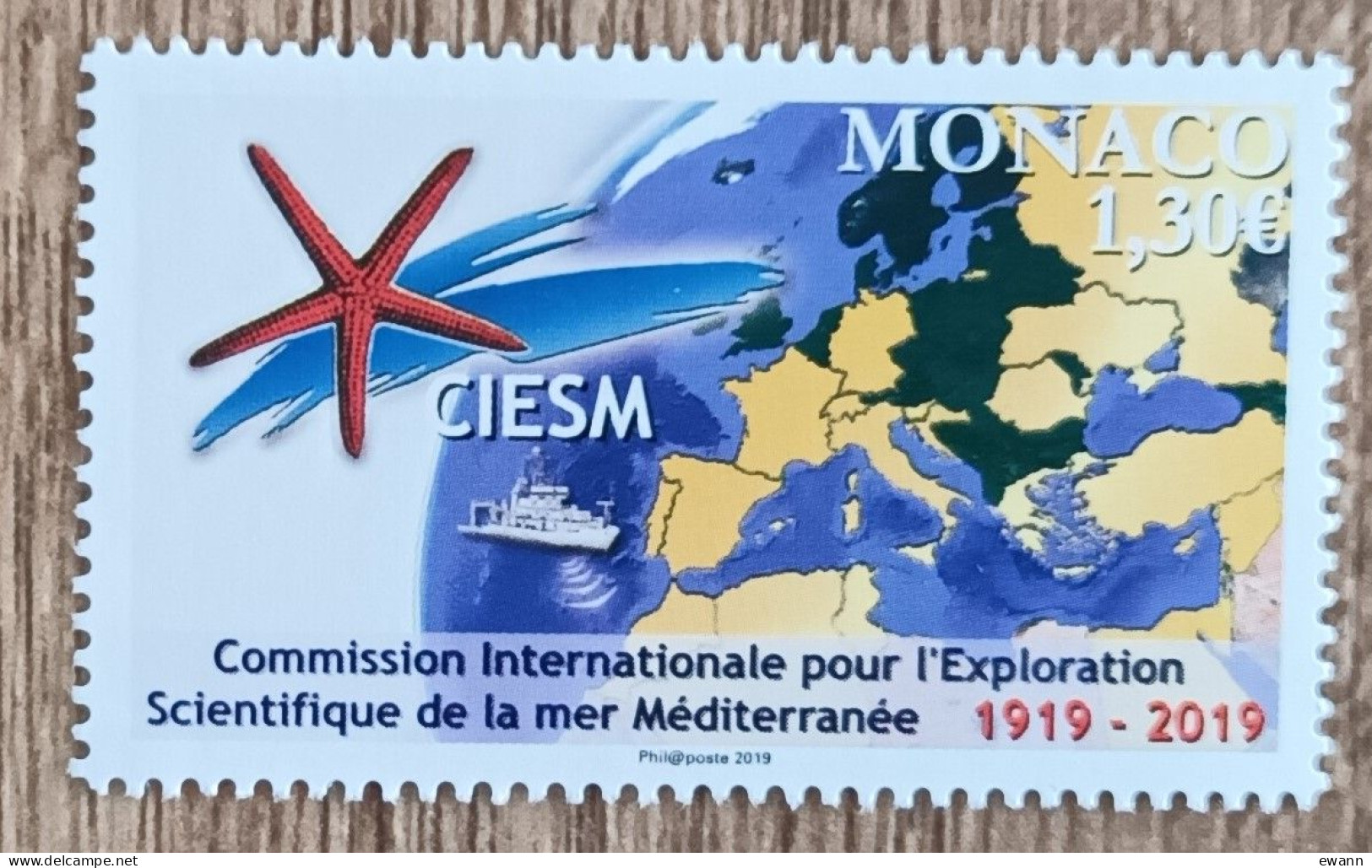 Monaco - YT N°3181 - CIESM / Commission Internationale Pour L'Exploration Scientifique De La Méditerranée - 2019 - Neuf - Unused Stamps