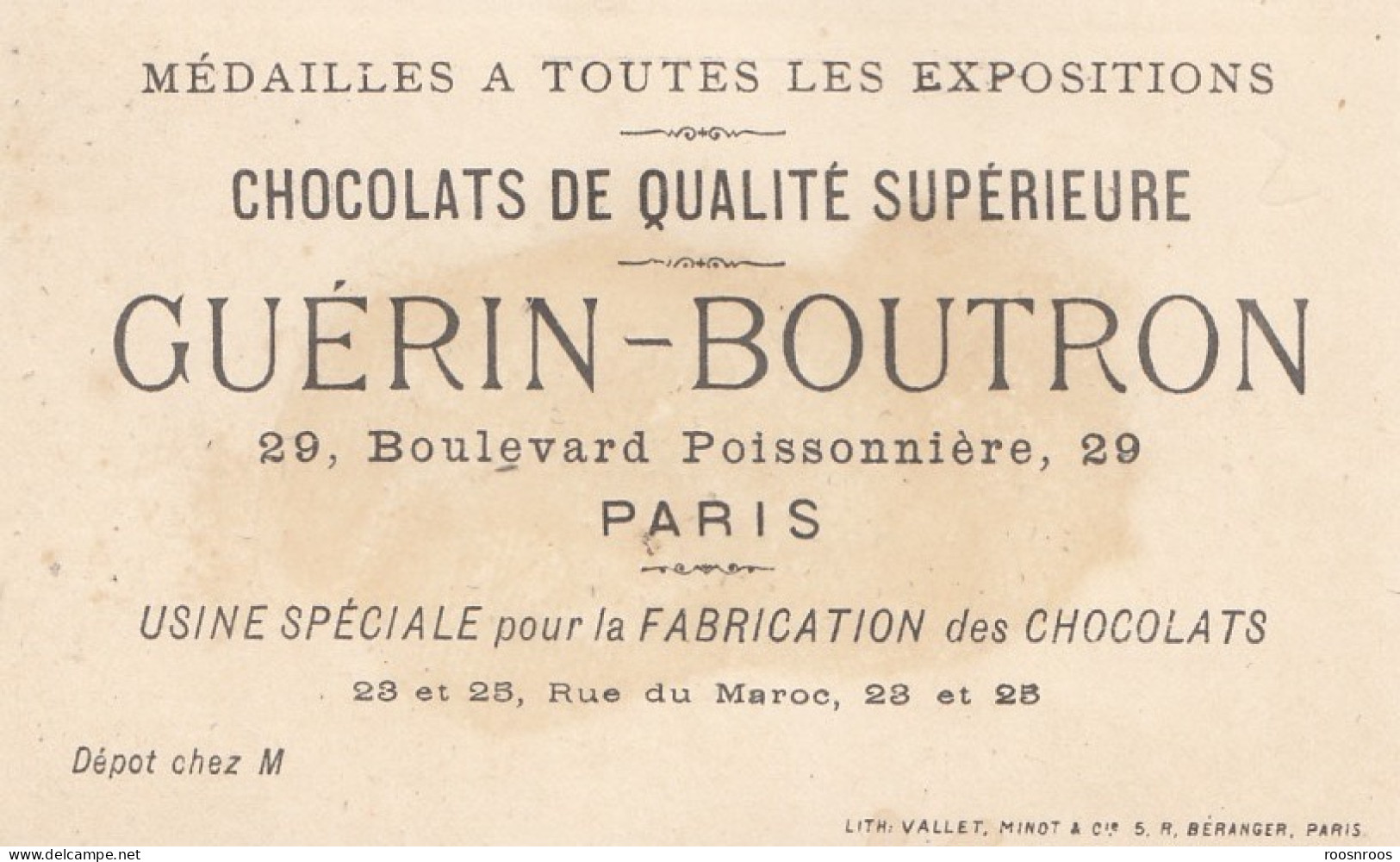 CHROMO CHOCOLAT GUERIN BOUTRON -  LES JOLIES TORTUES - Guerin Boutron