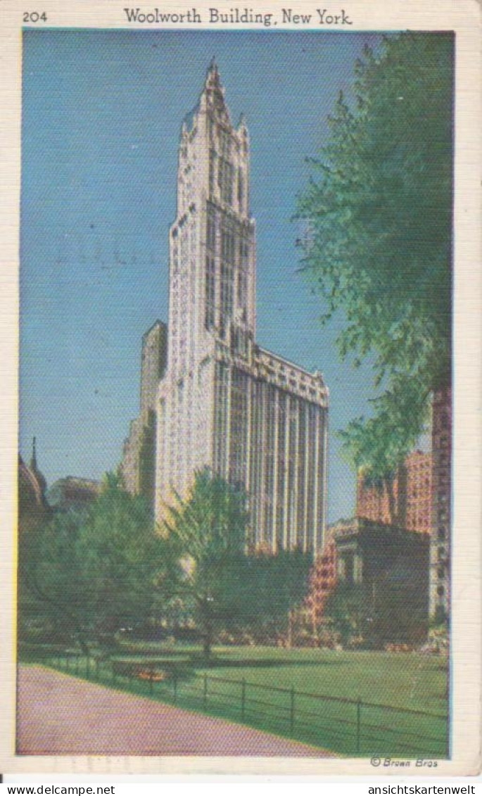 New York Woolworth Building Gl1937 #204.295 - Autres & Non Classés