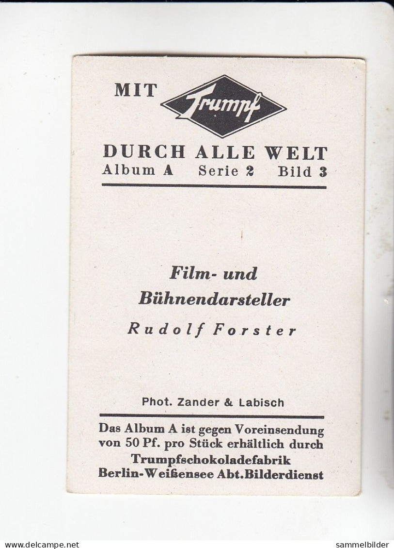 Mit Trumpf Durch Alle Welt Film Und Bühnendarsteller Rudolf Forster   A Serie 2 #3 Von 1933 - Autres Marques