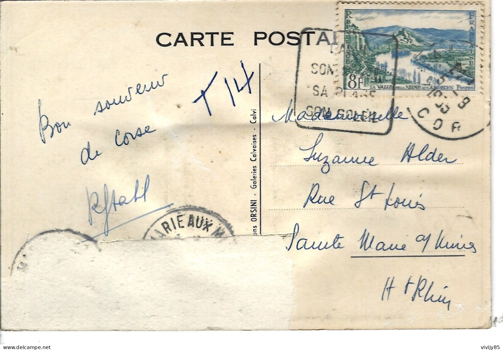 CALVI -CORSE- Carte à Système " De Mon Beau Pays Corse , Je Vous Envoie Les Plus Jolies Vues " - Cartoline Con Meccanismi