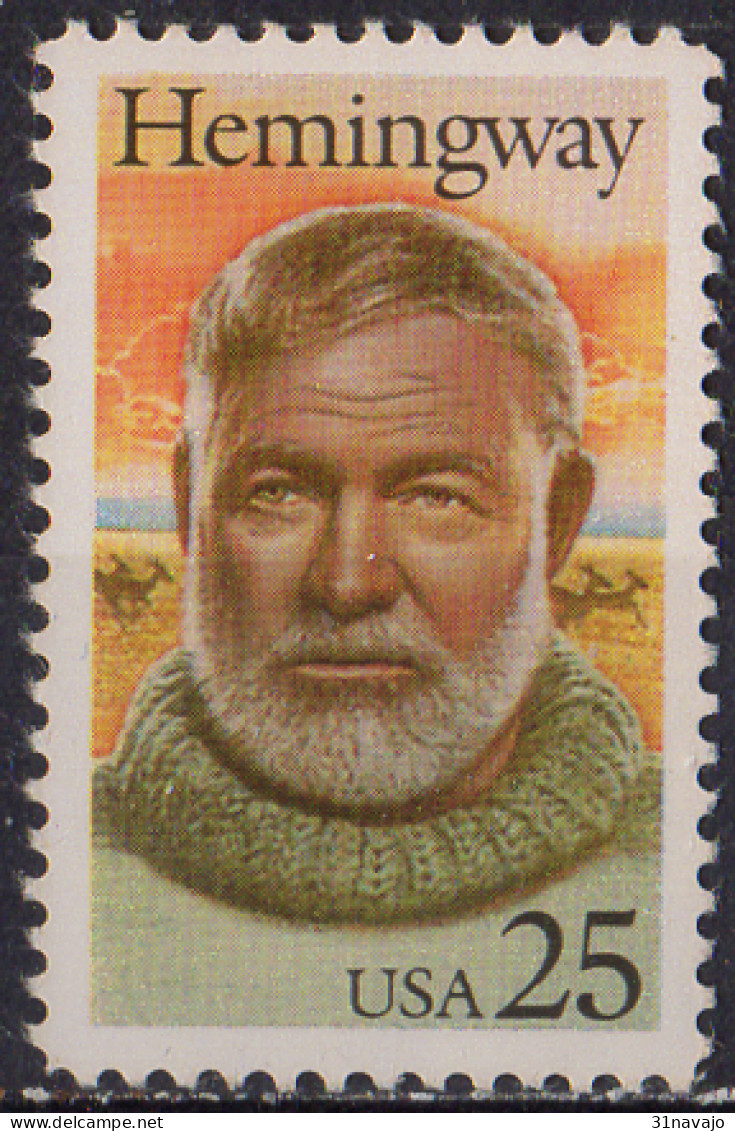 ETATS UNIS D'AMERIQUE - Ernest Hemingway - Unused Stamps