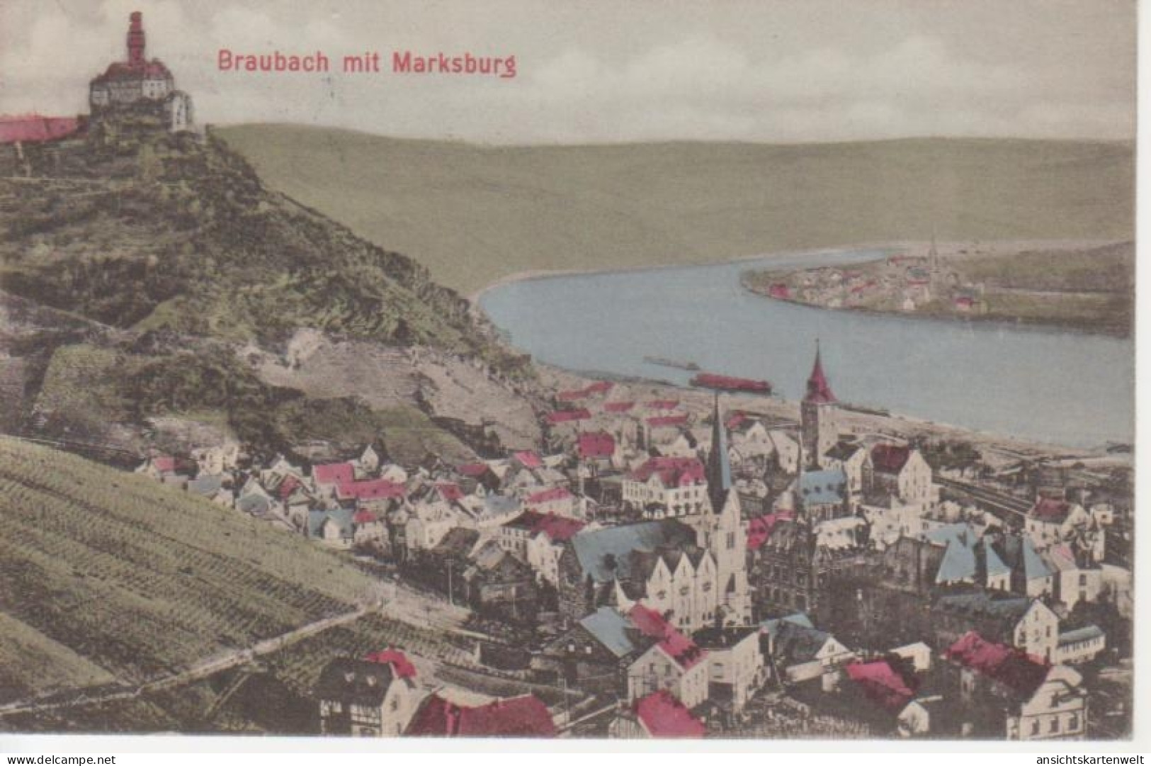 Braubach Und Marksburg Panorama Gl1909 #99.488 - Autres & Non Classés