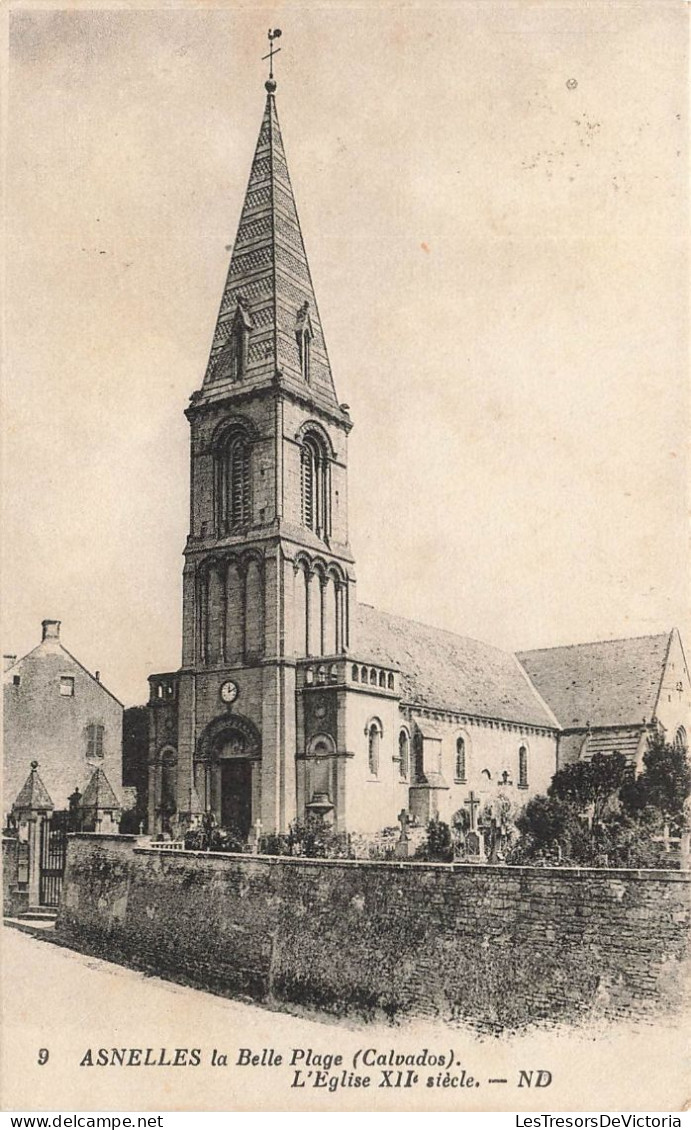 FRANCE - Asnelles La Belle Plage (Calvados) - Vue Sur L'Eglise XII E Siècle - Vue Panoramique - Carte Postale Ancienne - Bayeux