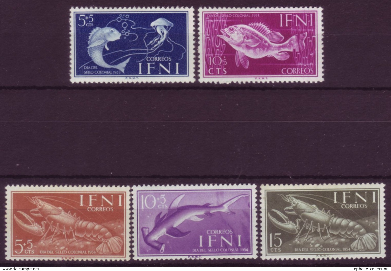 Espagne - Ifni (Colonies) -  Faune Maritimes - 5 Timbres Différents  - 7043 - Ifni