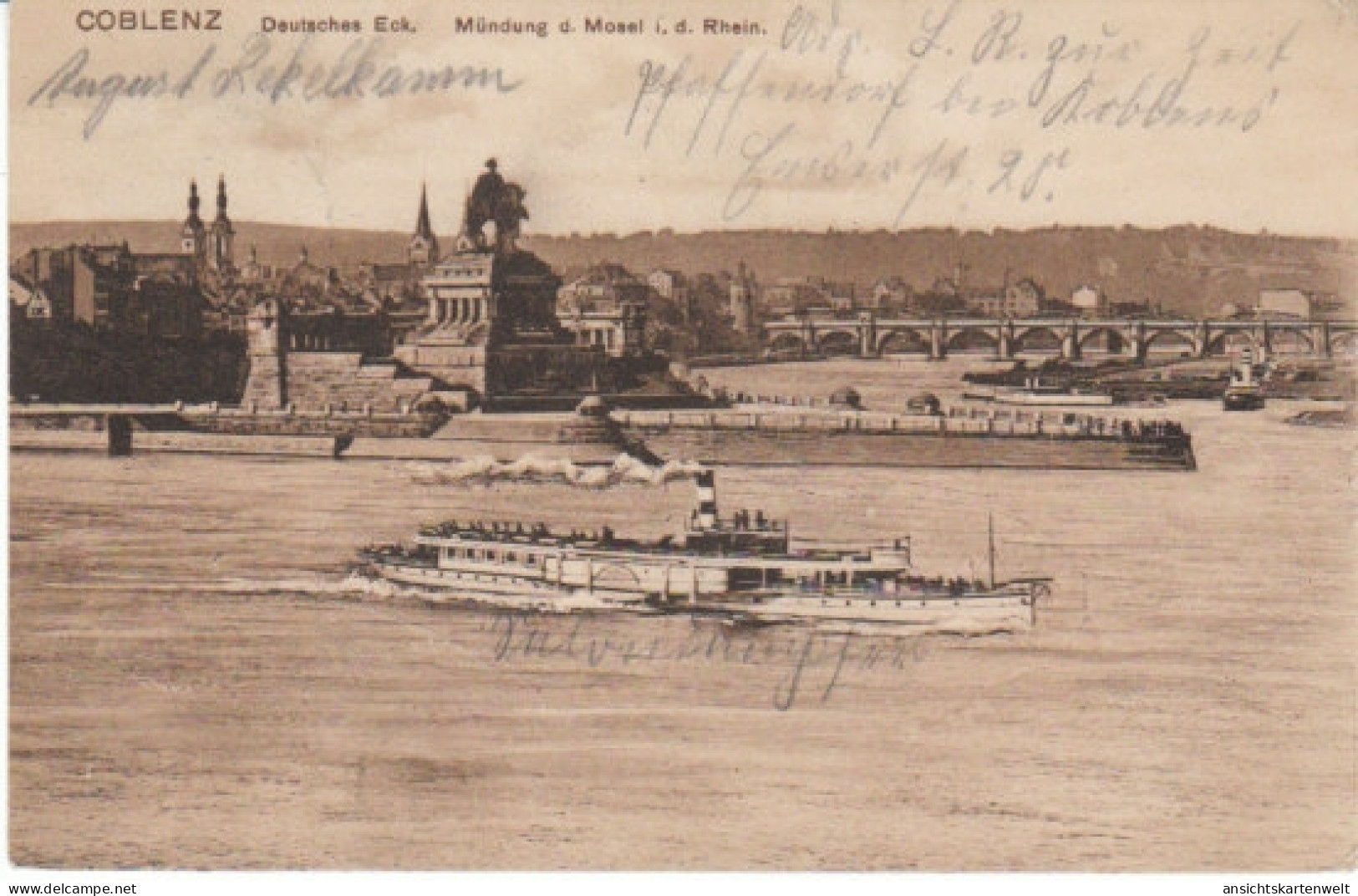 Coblenz Rhein Dampfer Kaiser Wilhelm I. Gl1911 #20.759 - Autres & Non Classés