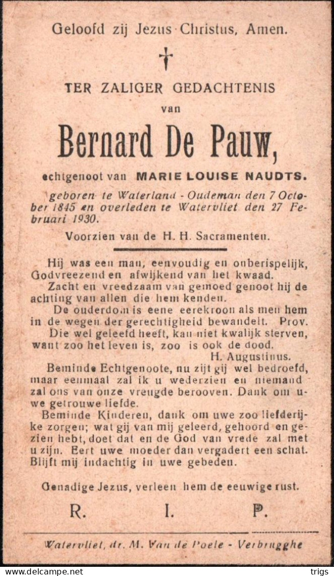 Bernard De Pauw (1845-1930) - Andachtsbilder