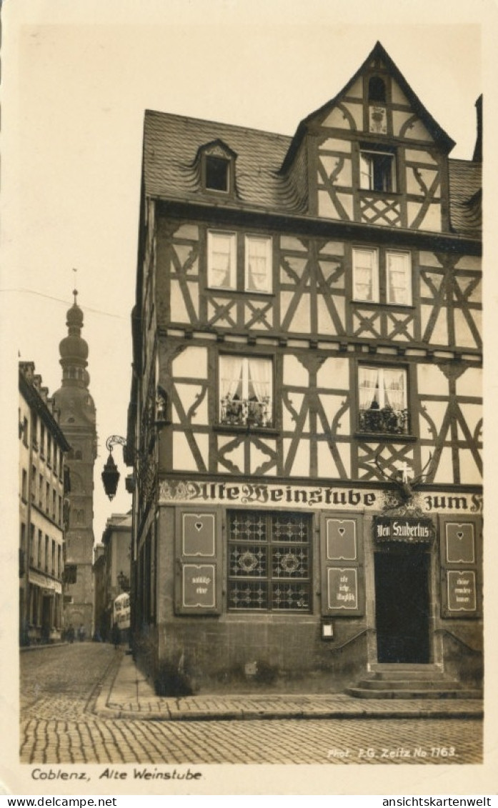 Koblenz Alte Weinstube Gl1952 #102.496 - Autres & Non Classés