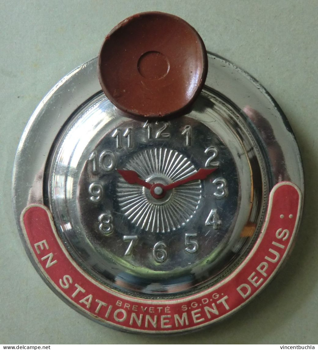 Prototype Disque Bleu Stationnement Horloge Aluminium Champs Elysées1955 Préfecture Seine - KFZ