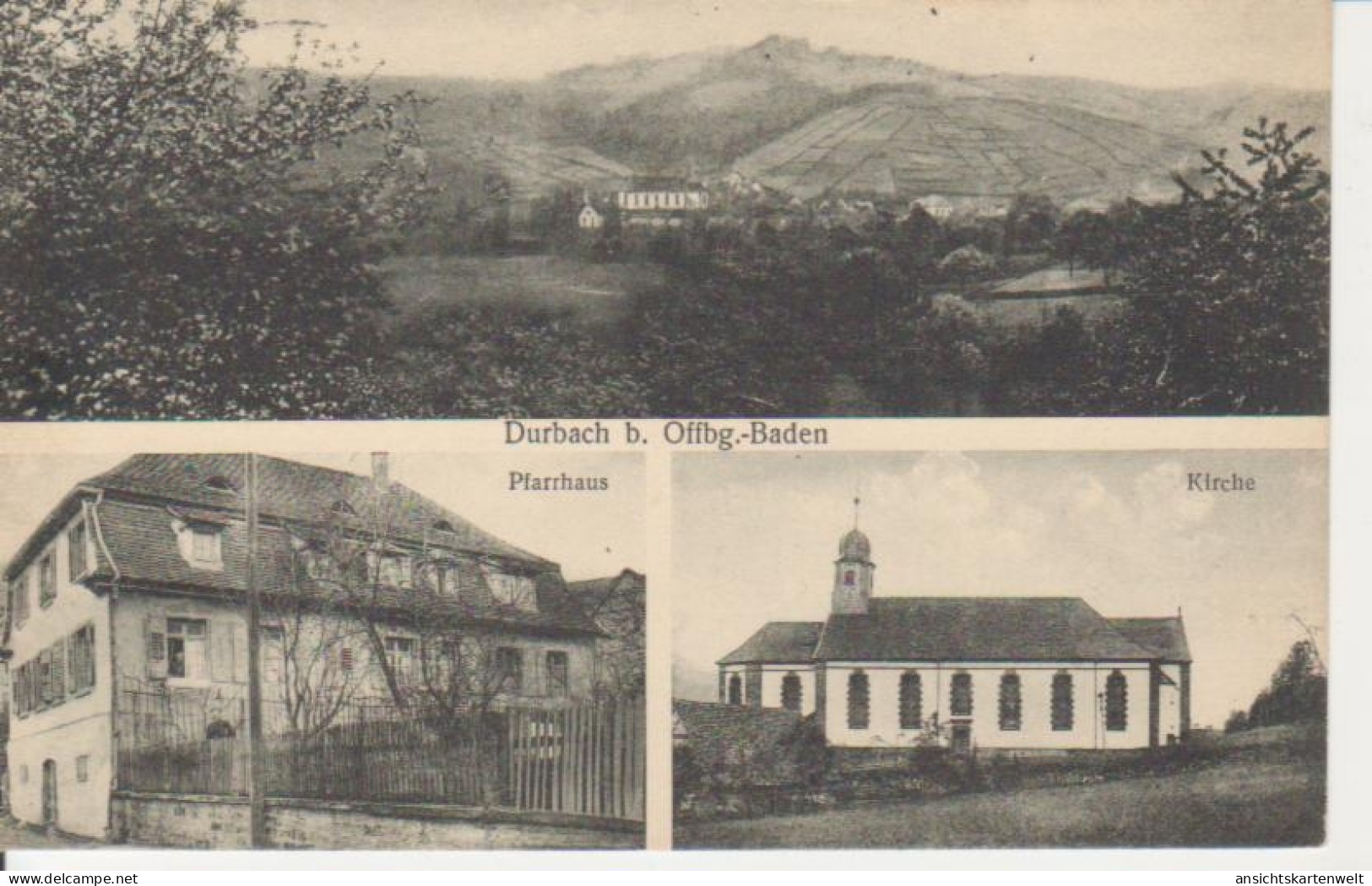 Durbach Pfarrhaus Kirche Total Gl1936 #82.833 - Other & Unclassified