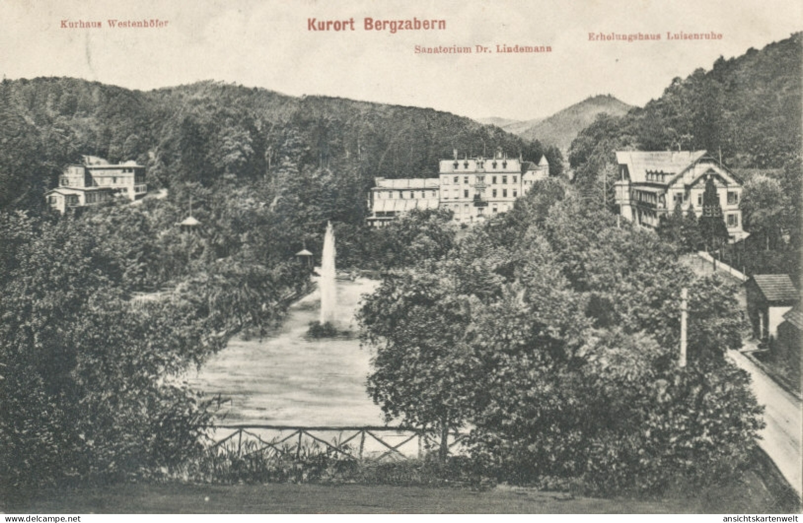 Bergzabern Kurhaus Sanatorium Luisenruhe Gl1916 #102.781 - Other & Unclassified