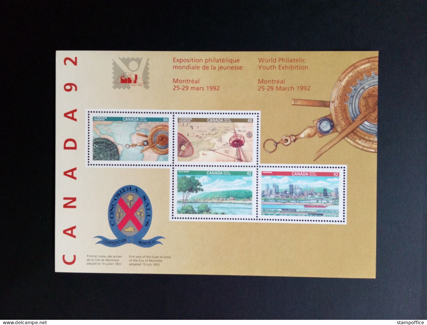 CANADA BLOCK 8 POSTFRISCH(MINT) JUGEND-BRIEFMARKENAUSSTELLUNG CANADA`92 - Blocks & Kleinbögen