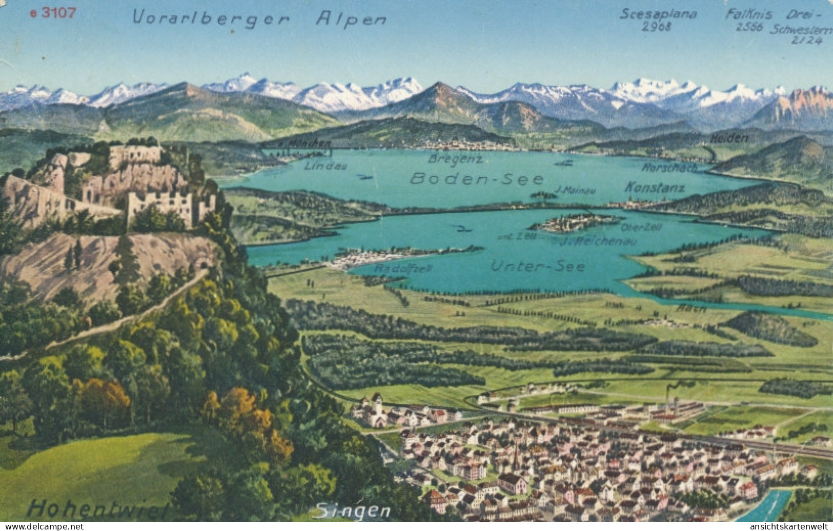 Singen/Hohentwiel Gesamtpanorama Gl1930 #102.941 - Autres & Non Classés