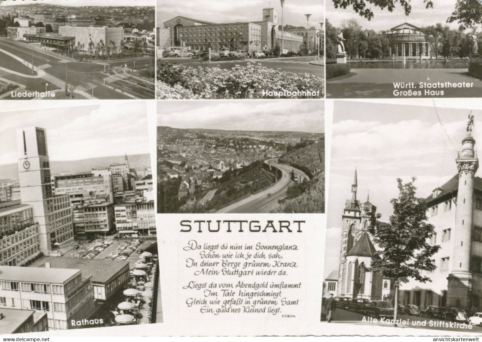 Stuttgart Mehrbildkarte + Reim Von Gerok Gl1963 #103.215 - Autres & Non Classés