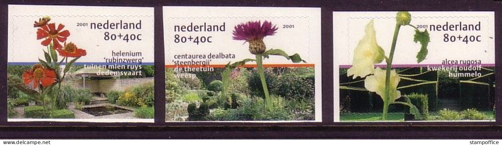 NIEDERLANDE MI-NR. 1882-1884 POSTFRISCH(MINT) SOMMERMARKEN 2001 GÄRTEN UND BLUMEN - Nuevos