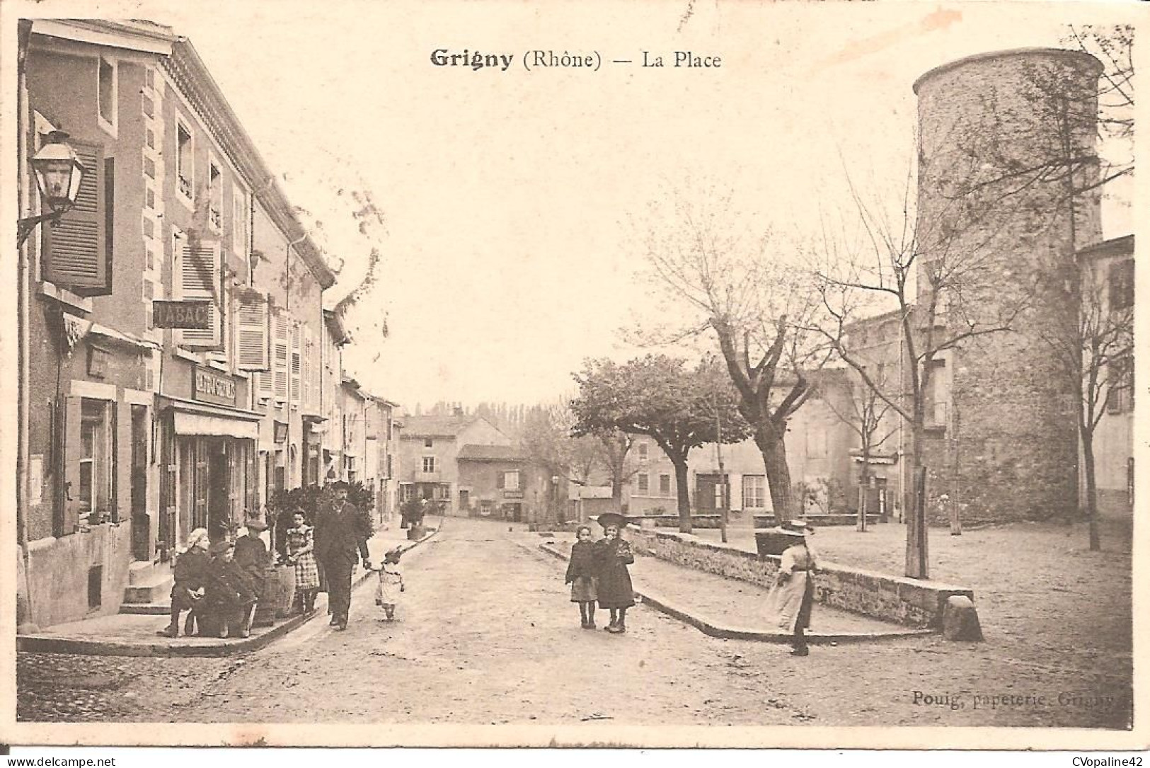 GRIGNY (69) La Place En 1906 - Grigny