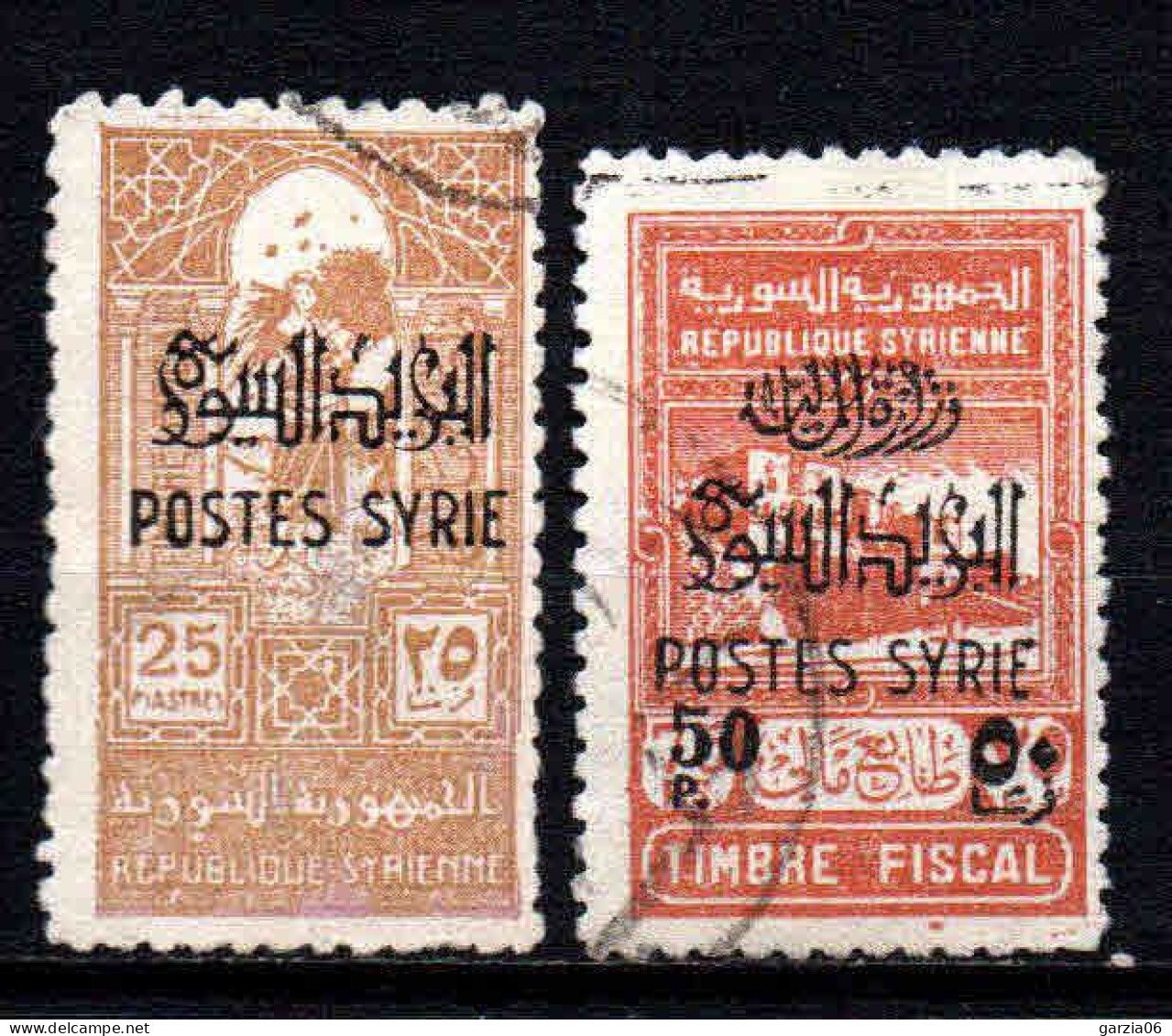 Syrie  - 1945 - Tb Fiscaux Surch   Surch - N° 284/285 -  Oblit - Used - Oblitérés