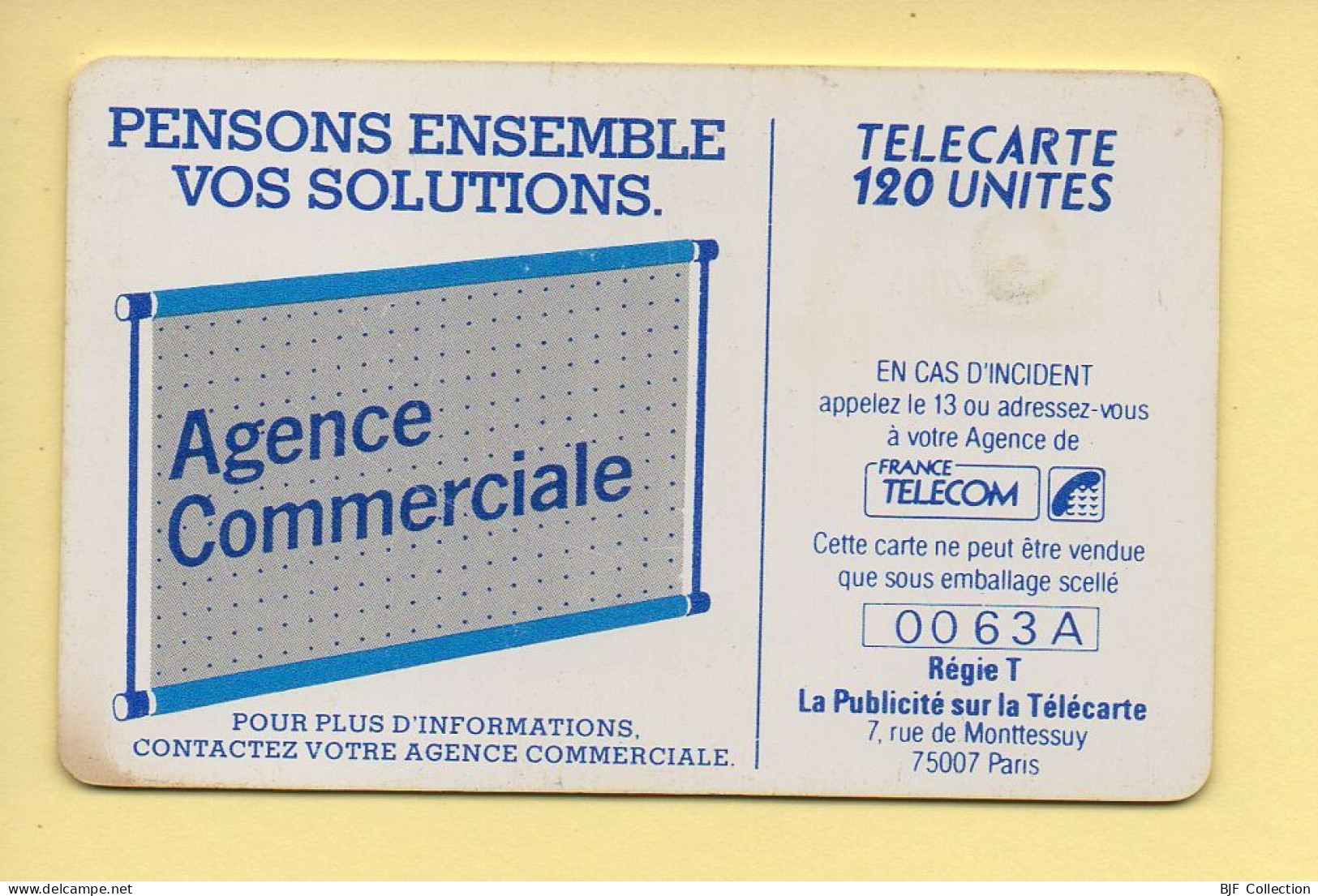 Télécarte : 600 Agences / 120 Unités : Numéro 0063A (voir Cadre, Texte Et Numérotation) - 600 Agences