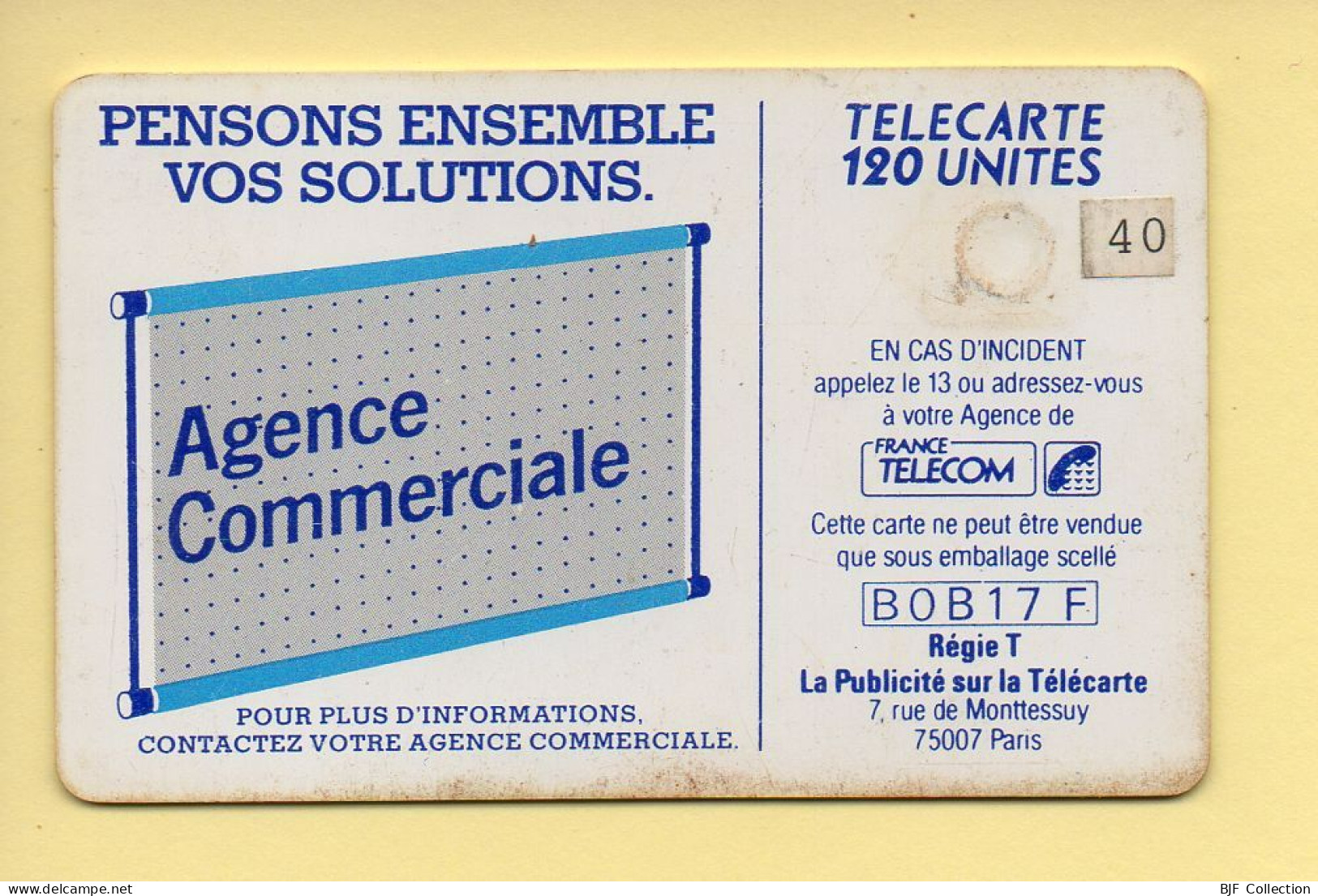 Télécarte : 600 Agences / 120 Unités : Numéro B0B17F (voir Cadre, Texte Et Numérotation) - 600 Agences