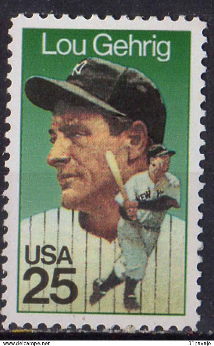 ETATS UNIS D'AMERIQUE - Lou Gehrig - Unused Stamps