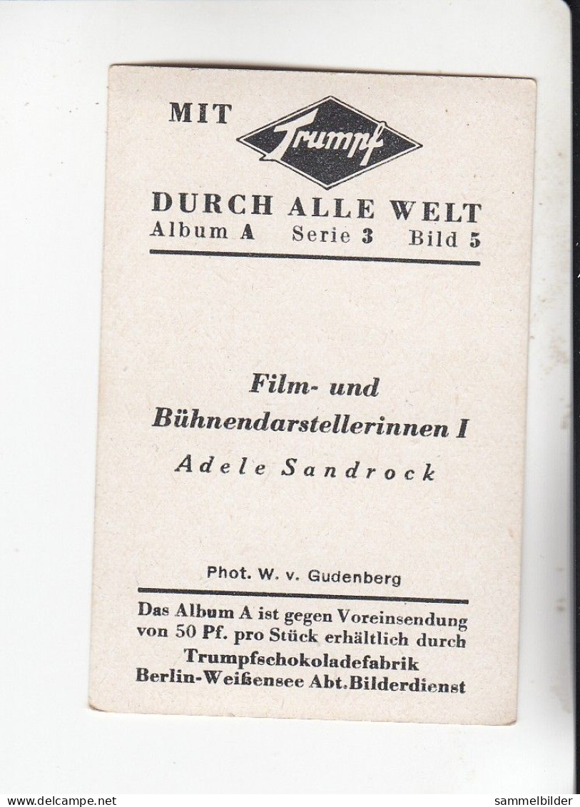 Mit Trumpf Durch Alle Welt Film Und Bühnendarstellerinnen I Adele Sandrock   A Serie 3 #5 Von 1933 - Autres Marques