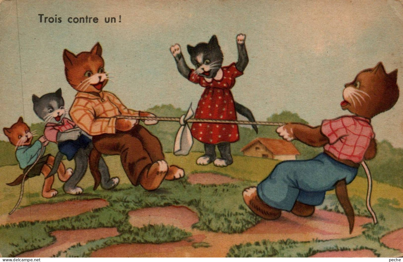 N°116 W -cpa Illustrateur -chats Humanisés- - Contemporain (à Partir De 1950)