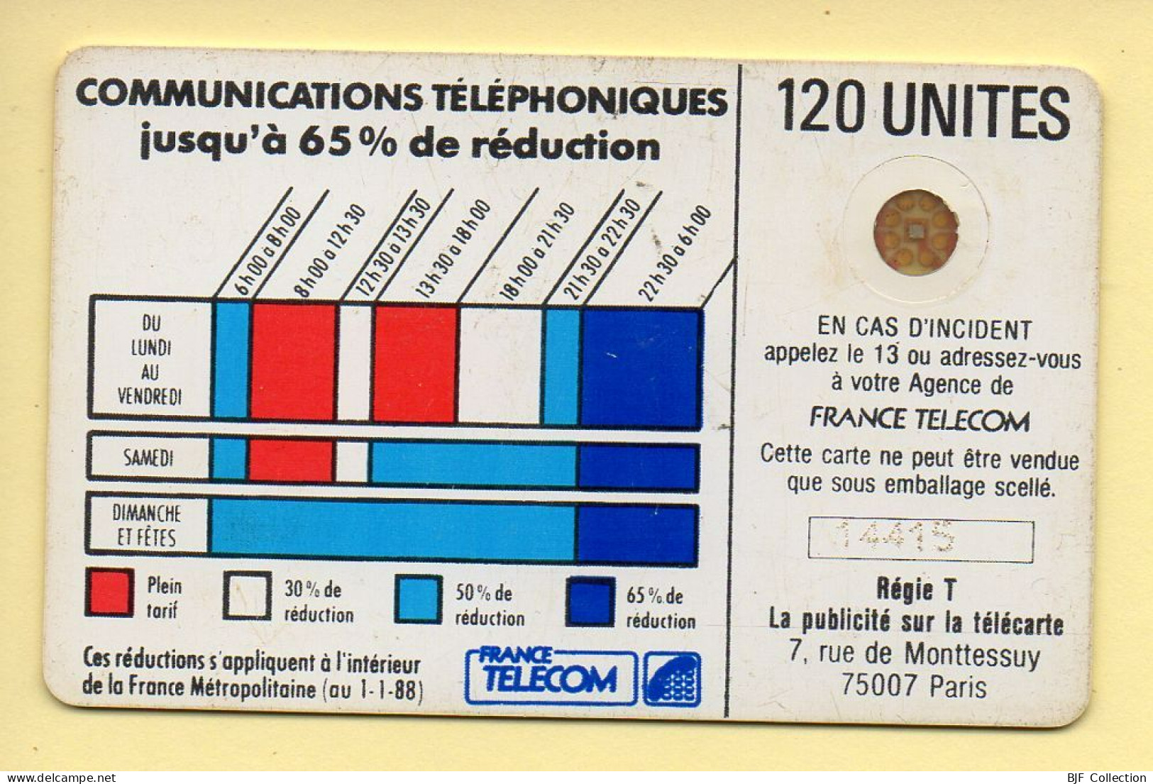 Télécarte : CORDON / 120 Unités : Numéro 14415 (voir Cadre Et Numérotation) - Cordons'