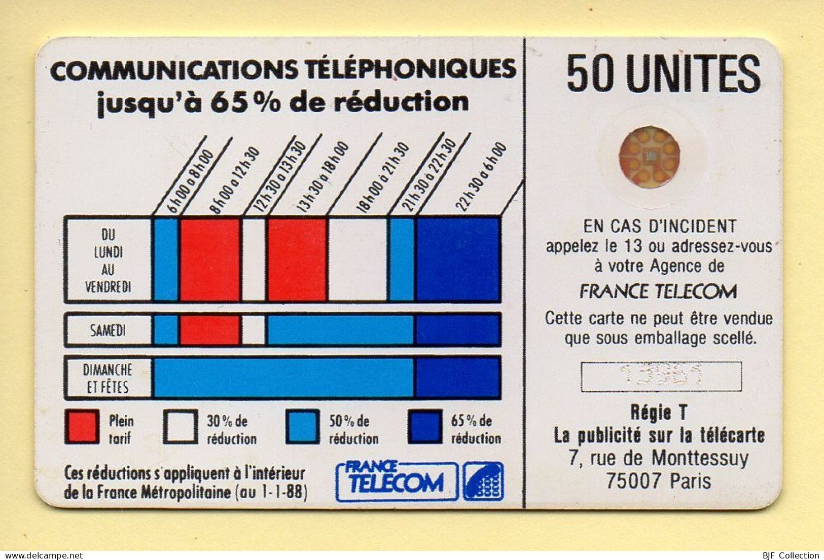 Télécarte : CORDON / 50 Unités : Numéro 13961 (voir Cadre Et Numérotation) - Telefonschnur (Cordon)