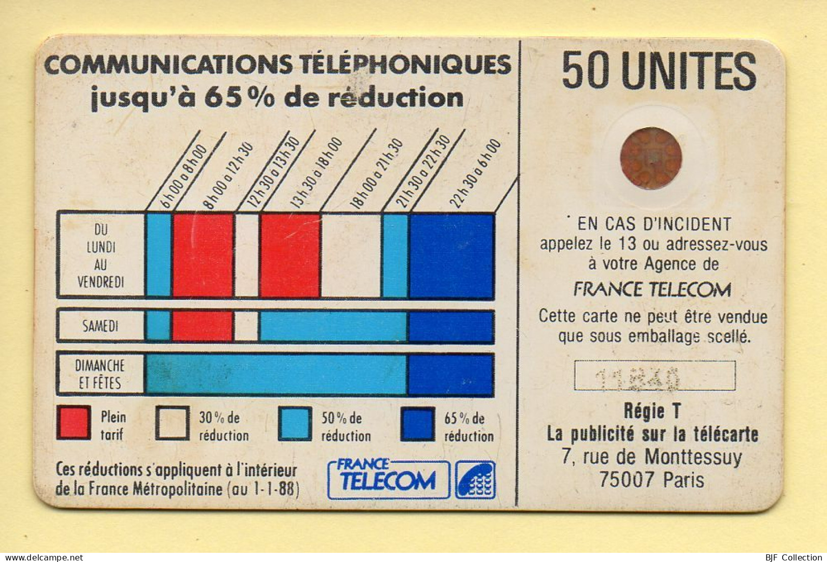 Télécarte : CORDON / 50 Unités : Numéro 11840 (voir Cadre Et Numérotation) - Cordons'