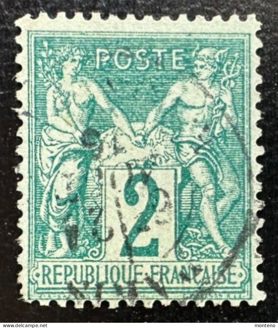 France 1876   Sage Type I    Y Et T  62  O - 1876-1878 Sage (Type I)