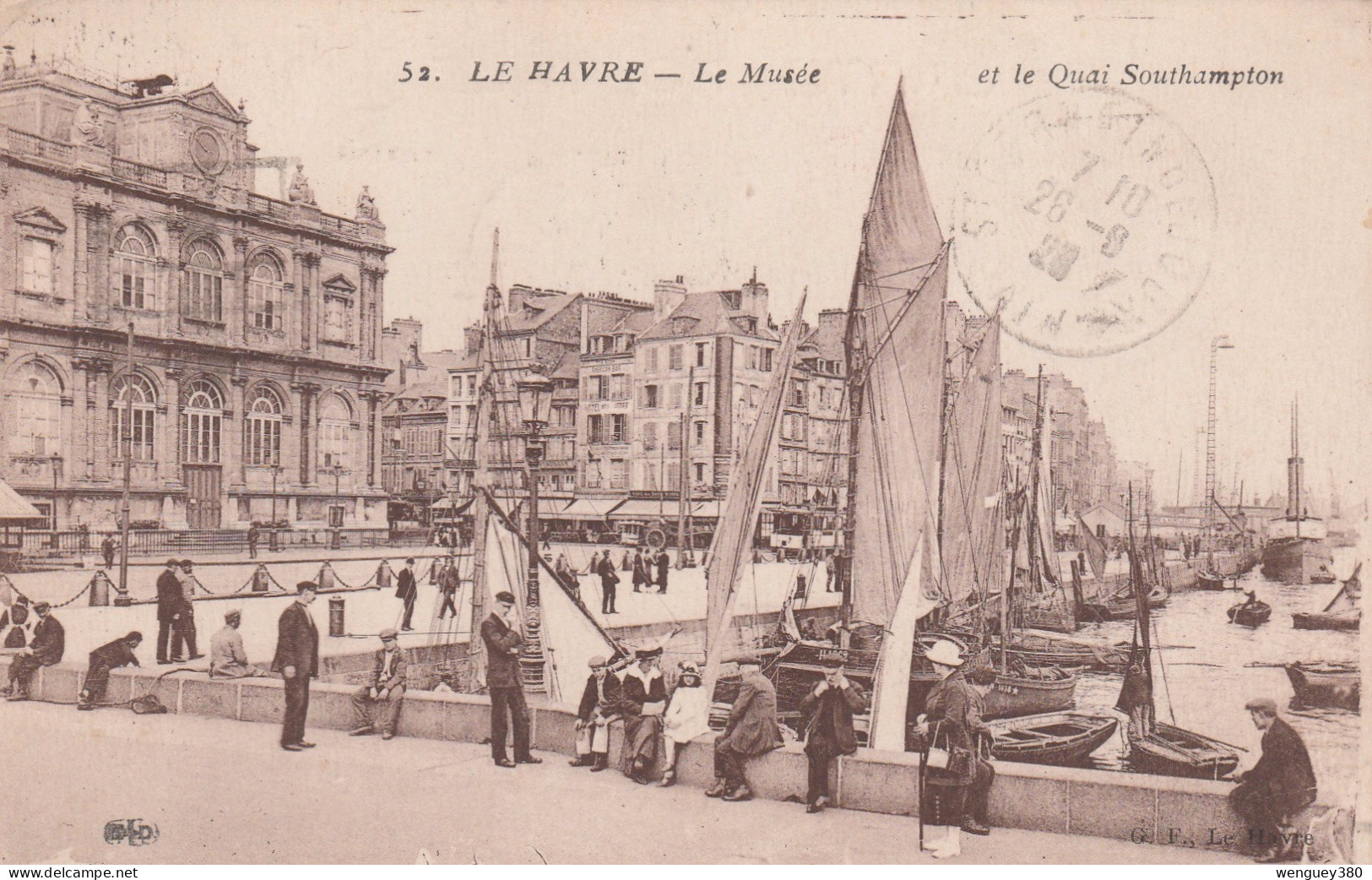 76 LE HAVRE      Le Musée Et Le Quai Southampton     TB PLAN 1923       RARE - Port