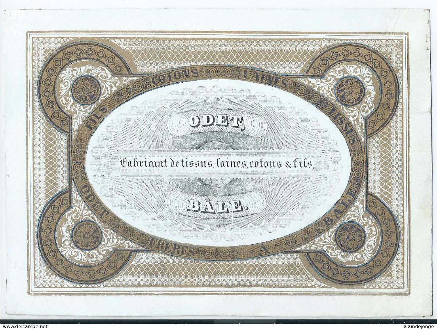 Carte Porcelaine - Porseleinkaart - Odet Freres à Bâle - 13,50x10cm - Ref 43 - Porcelana