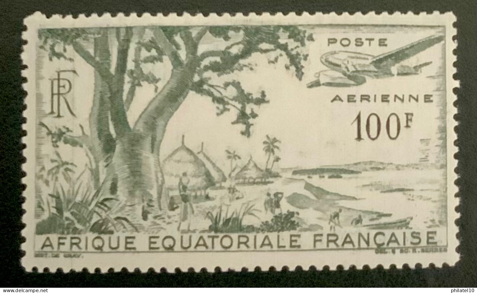 A.E.F. POSTE AERIENNE 100f - NEUF* - Unused Stamps