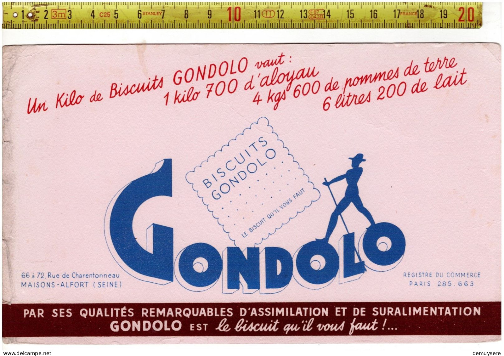 SOLDE 2021 ( BUVARD ?) GONDOLO BISCUITS - Publicités