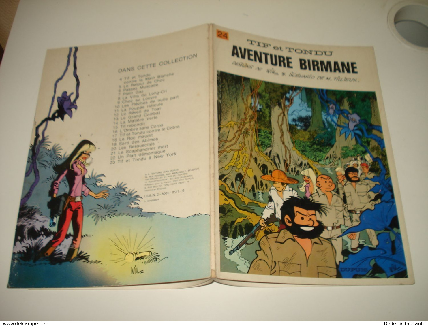 C54 / Tif Et Tondu N°24 " Aventure Birmane " EO De 1976 - Tif Et Tondu