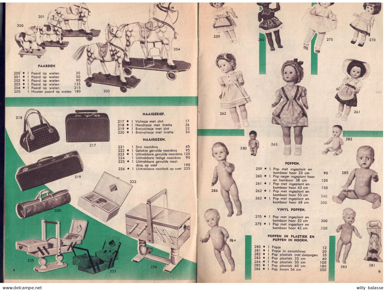 +++ Dépliant Publicitaire En Néerlandais - Publicité JAVA 1959 - Jouets - Toys - St Nicolas - Poupées - Vélos ... // - Publicités