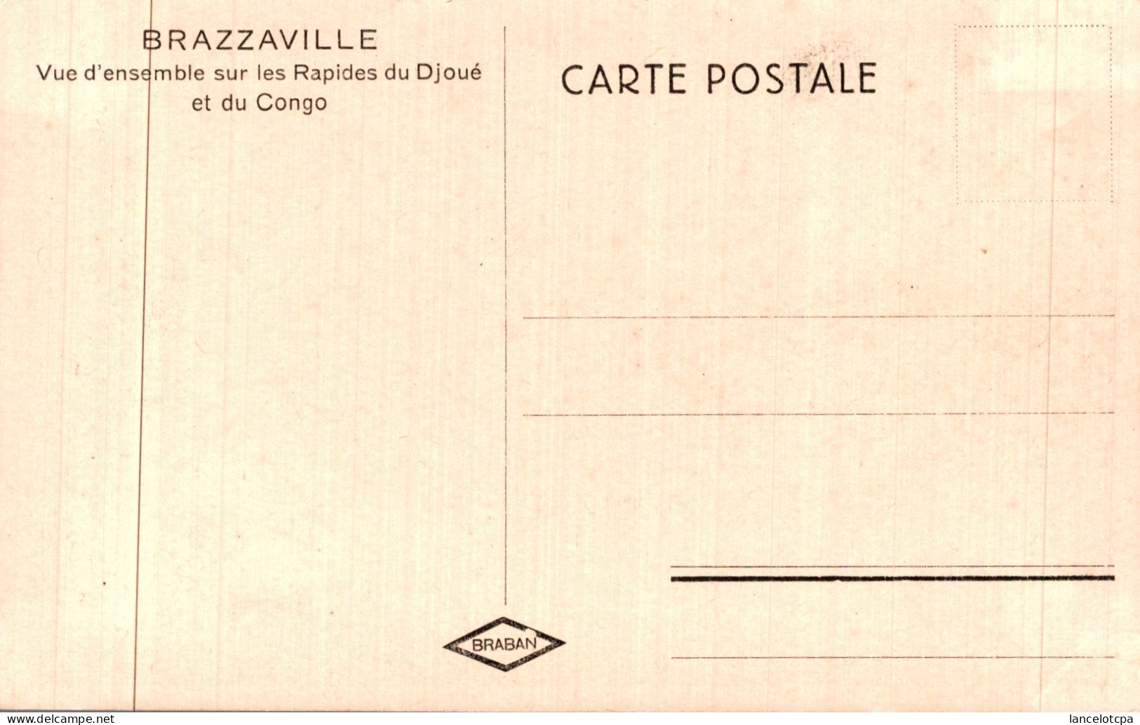 BRAZZAVILLE / VUE D'ENSEMBLE SUR LES RAPIDES DU DJOUE ET DU CONGO - Brazzaville