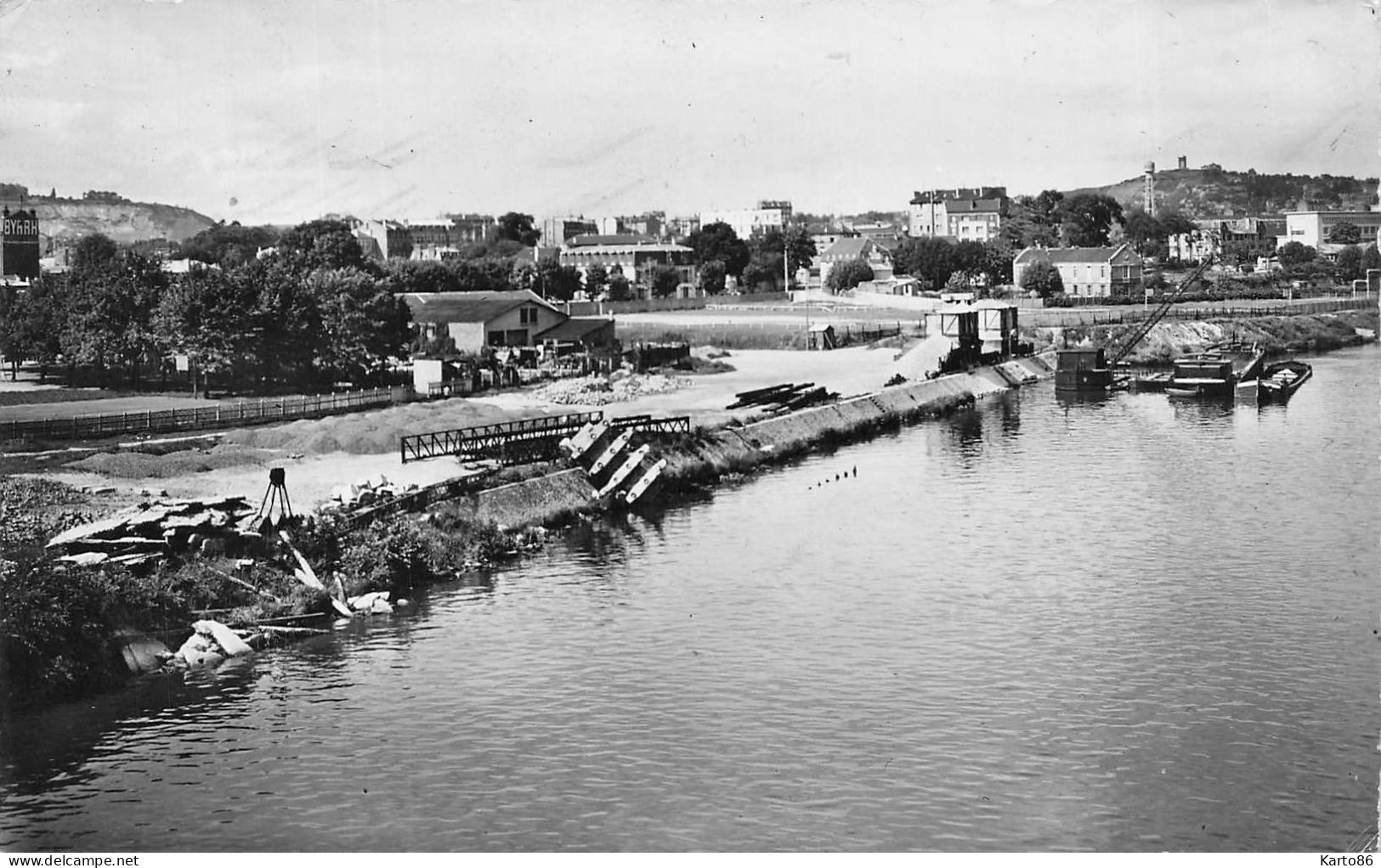 Argenteuil * La Seine Vers Les Côteaux * Péniche Batellerie Grue - Argenteuil