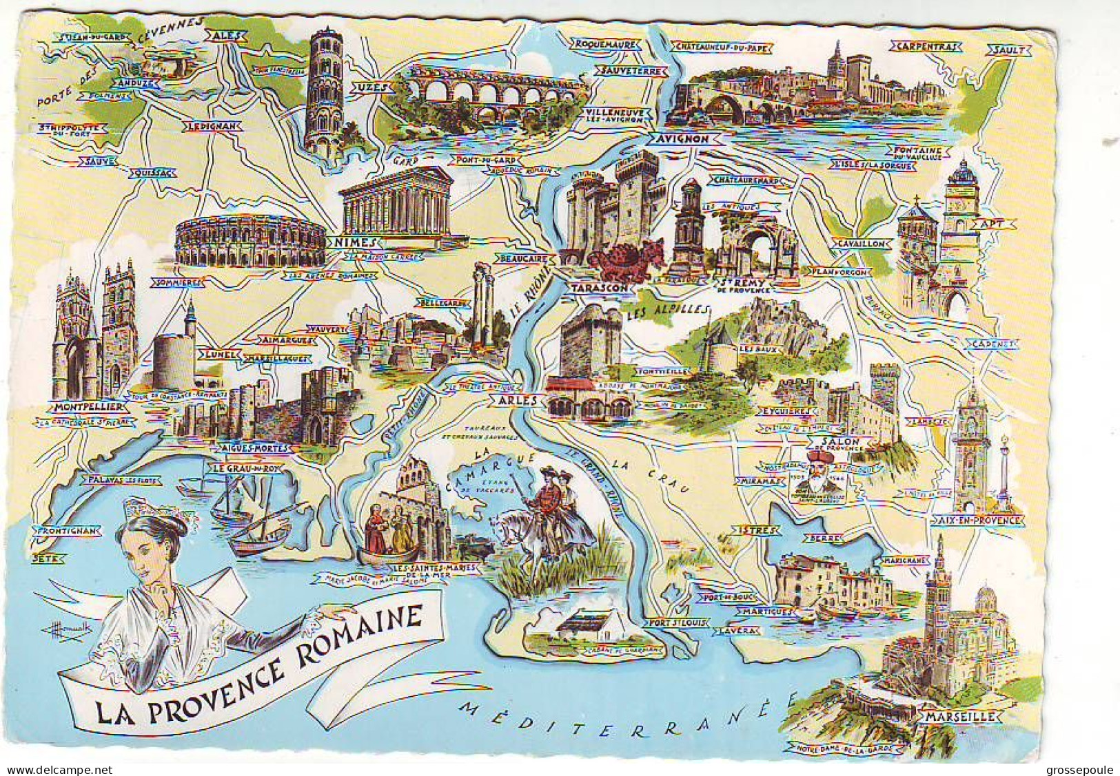 CARTE GEOGRAPHIQUE - - PROVENCE ROMAINE - Mapas