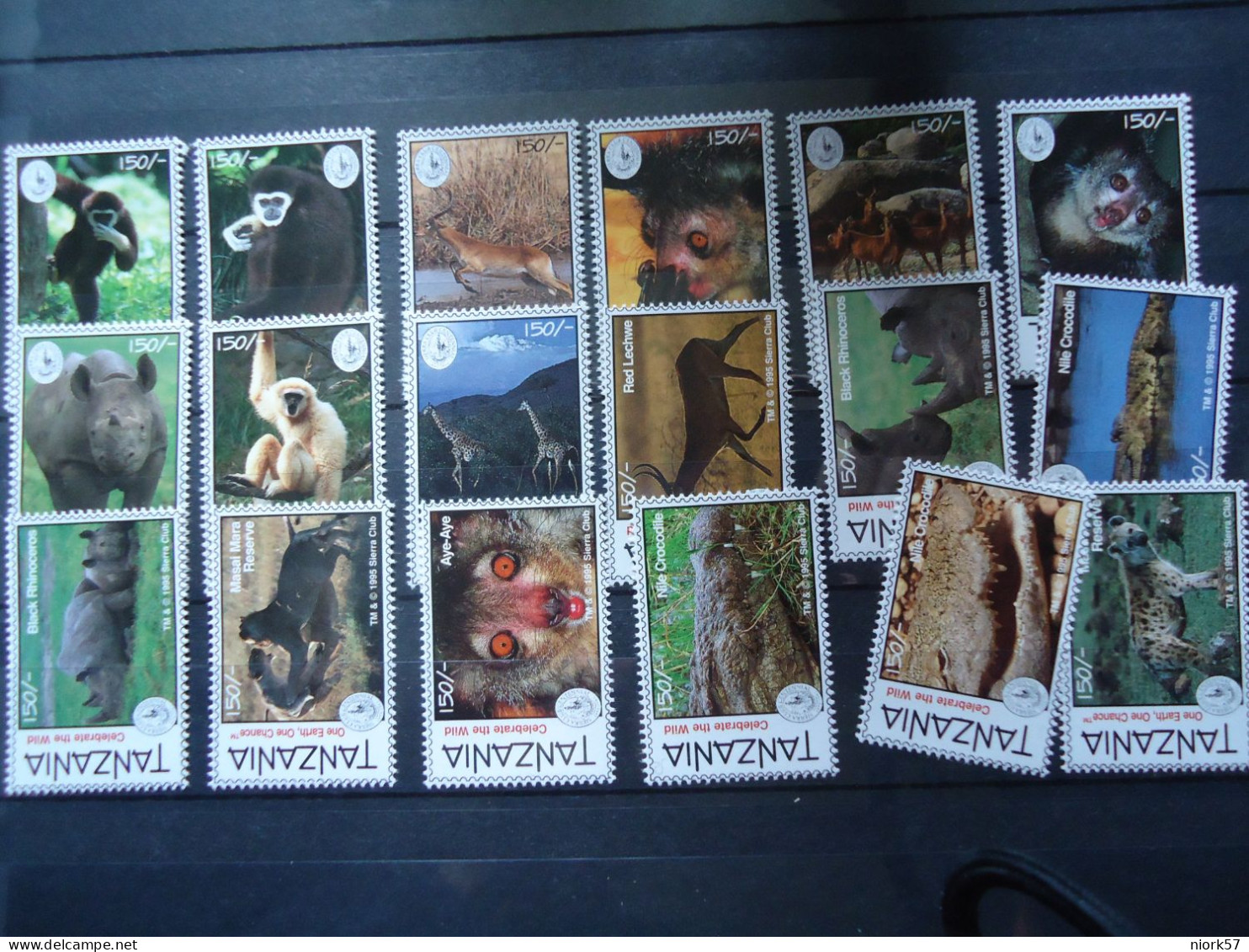 TANZANIA MNH  STAMPS  SET 18  ANIMALS  SIERRA CLUB 1995 - Felinos