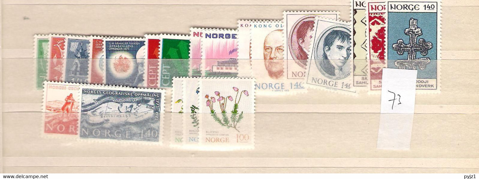 1973 MNH Norway Year Collection According To Michel System - Años Completos