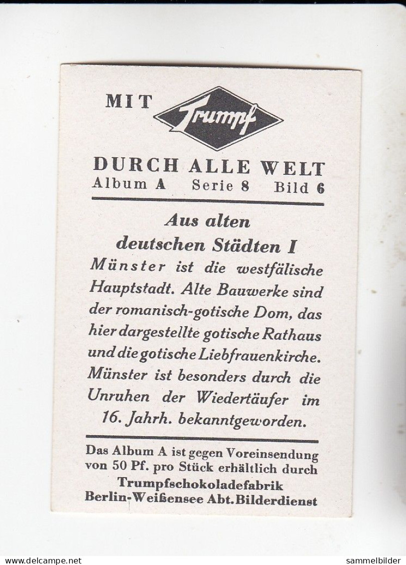 Mit Trumpf Durch Alle Welt Aus Alten Deutschen Städten I Münster   A Serie 8 #6 Von 1933 - Sigarette (marche)