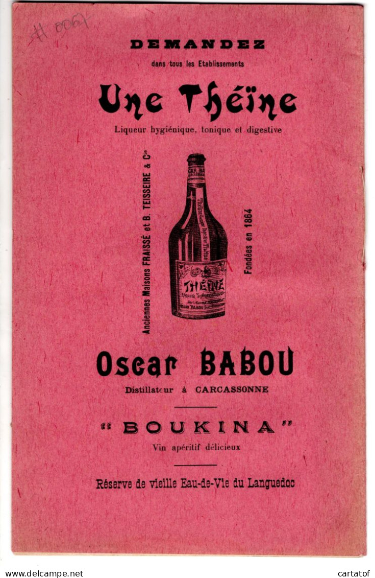 LES BURGRAVES De VICTOR HUGO .Gala Du 25 Juillet 1909 à CARCASSONNE . Programme-Pub Par JEAN AMIEL - Publicité