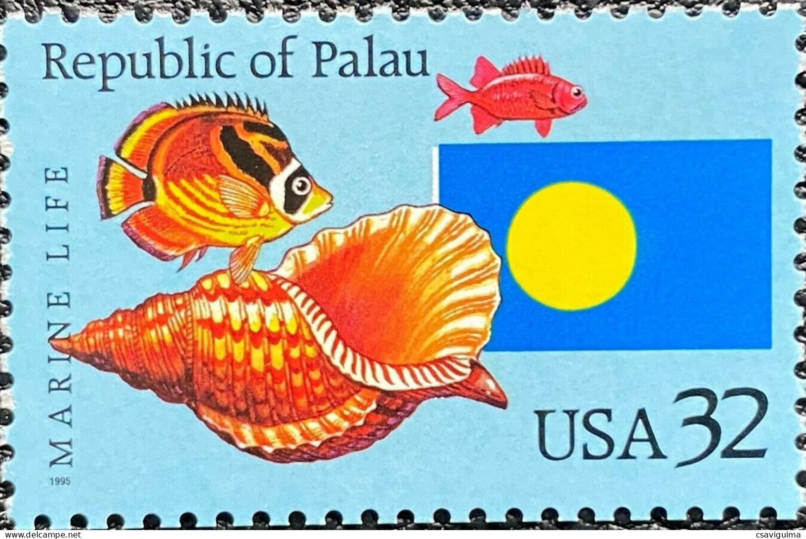 Palau - 1995 - Fishes Shell - Yv 840 - Maritiem Leven